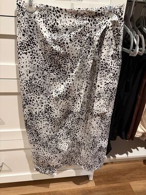 Nine West Black & White Speckled Midi Skirt